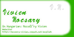 vivien mocsary business card